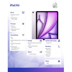 iPad Air 13 cali WiFi 256GB Fioletowy