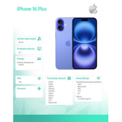 iPhone 16 Plus 128GB - Ultramaryna
