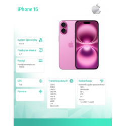 iPhone 16 128GB - Różowy