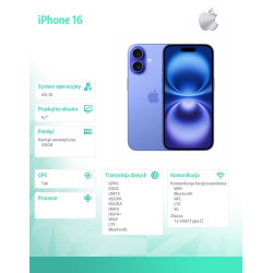 iPhone 16 128GB - Ultramaryna