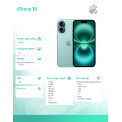 iPhone 16 128GB - Berylowa zieleń