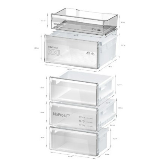 Chłodziarko-zamrażarka KGN39VXBT 