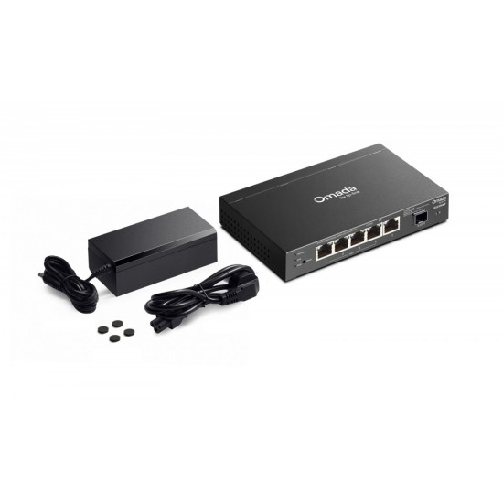Przełącznik SG2206MP Omada, 6 portów gigabitowych w tym 4 porty PoE+ 