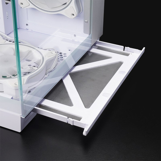 Obudowa VISIO GM-30W-T G-OP 6xwentylator ARGB biała
