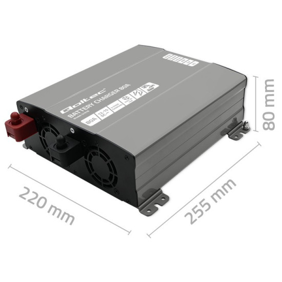 Inteligentna ładowarka do akumulatorów LiFePO4 AGM GEL SLA | 80A | 12V 