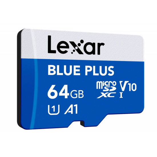 Karta pamiÄci microSD 64GB C10 A1 U3 V10 100MB/s Blue Plus