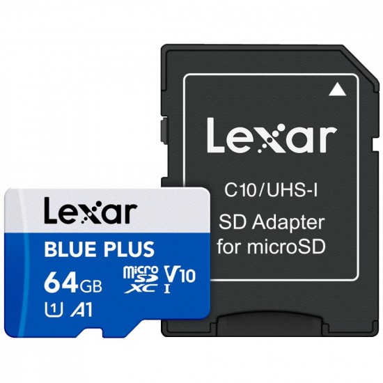Karta pamiÄci microSD 64GB C10 A1 U3 V10 100MB/s Blue Plus