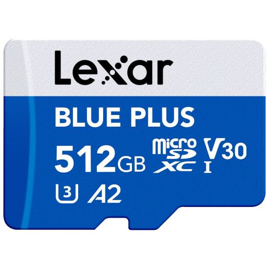 Karta pamiÄci microSD 512GB C10 A2 U3 V30 170MB/s Blue Plus