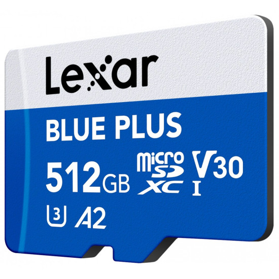 Karta pamiÄci microSD 512GB C10 A2 U3 V30 170MB/s Blue Plus