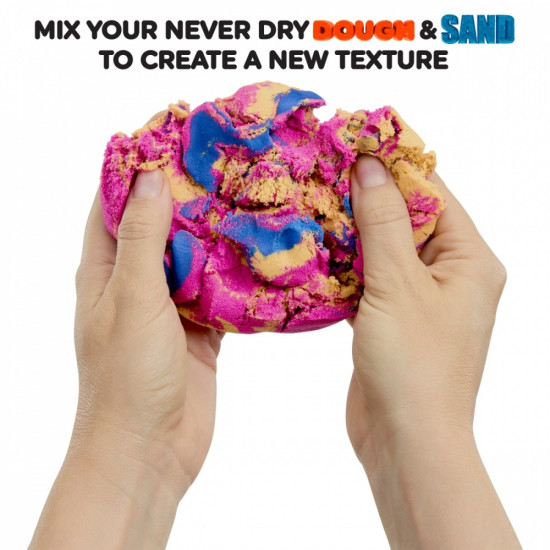 Piasek kinetyczny Wonder Factory Never Dry Sand Bag, Pomarańczowy, czerwony