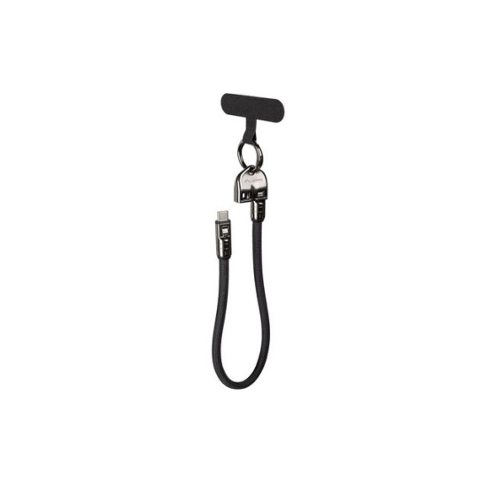 Kabel USB-C M/M SMYCZ/BRELOK 0.3M 240W czarny 