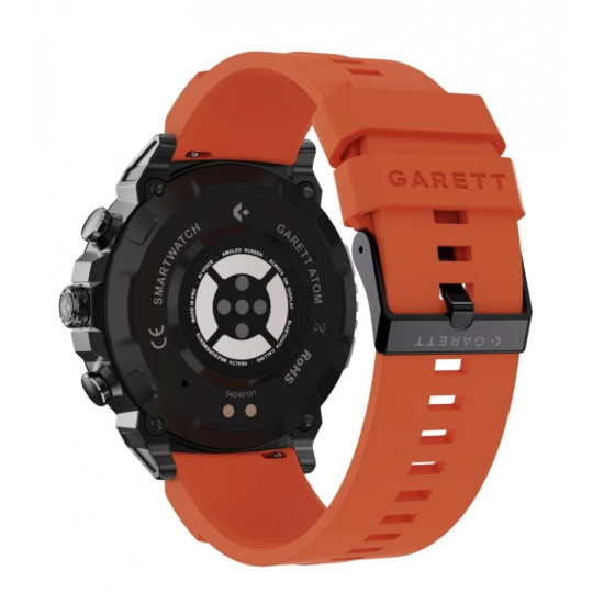 Smartwatch Garett Atom czarny stalowy 