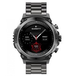 Smartwatch Garett Atom czarny stalowy 