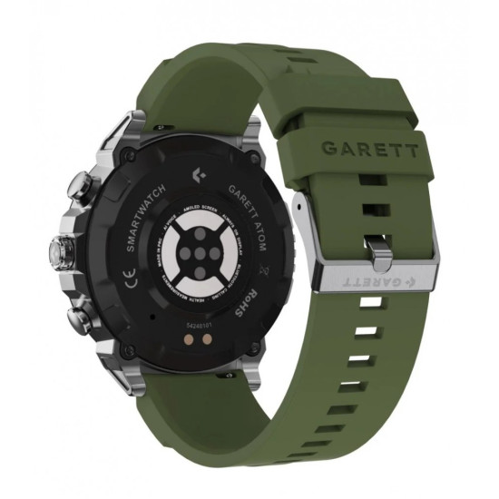 Smartwatch Atom srebrny stalowy