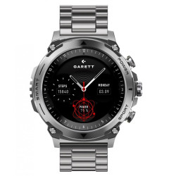 Smartwatch Atom srebrny stalowy