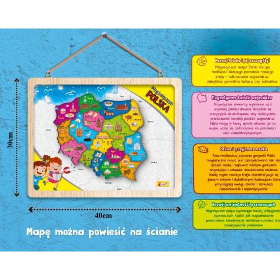 I'M A Genius Magnetyczna mapa Polski 