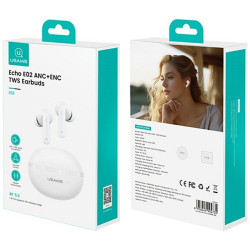 SĹuchawki bluetooth TWS E02 ANC+ENC white 