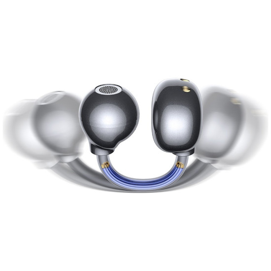 SĹuchawki bluetooth R02 Clip-on szare 