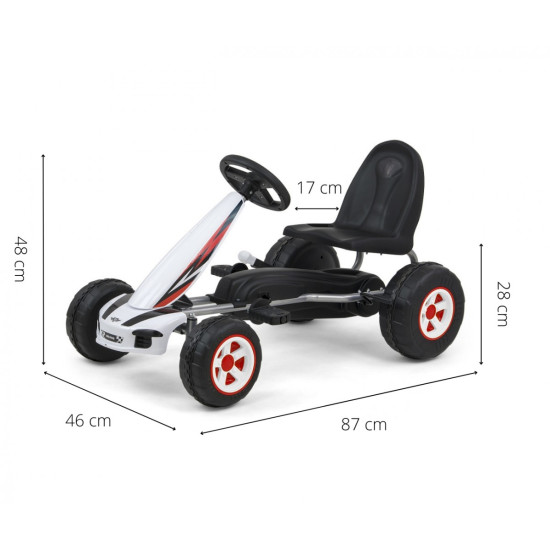 Gokart na pedały Viper White