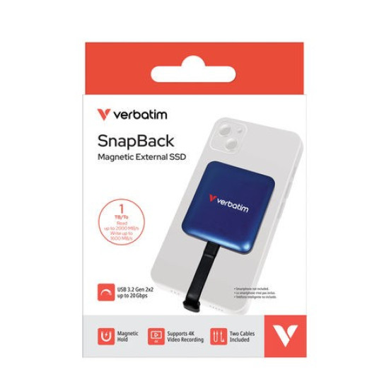 Dysk zewnętrzny SnapBack Magnetic SSD Blue MagSave 1TB Apple ProRes 4K 60kl/s 