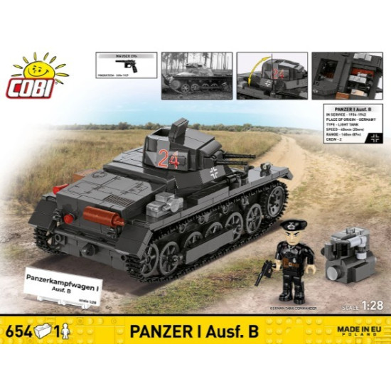 Klocki Panzer I Ausf.B 654 elementy