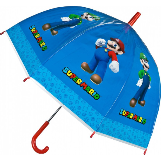 Parasolka przezroczysta manualna Super Mario 