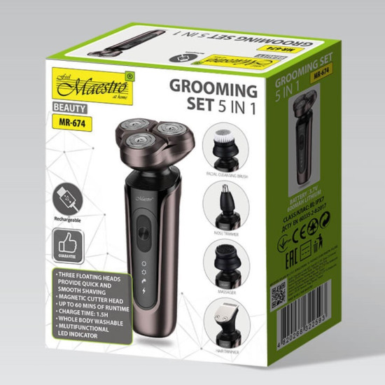 Zestaw do golenia 5w1 USB  MR-674