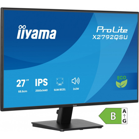 Monitor 27 cali X2792QSU-B1 IPS,QHD,120Hz,HDMI,DP, 350cd,1500:1,      cienkie ramki, 2xUSB 3.2, ErP B 