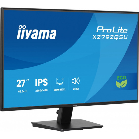 Monitor 27 cali X2792QSU-B1 IPS,QHD,120Hz,HDMI,DP, 350cd,1500:1,      cienkie ramki, 2xUSB 3.2, ErP B 