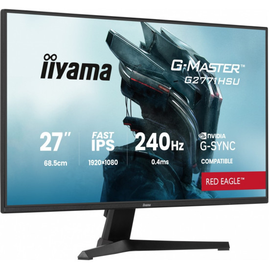 Monitor 27 cali G2771HSU-B1 0.4ms,Fast IPS,1xUSB 3.2, 1xUSB C,      240Hz, DP, 2xHDMI,  Adaptive G-SYNC - 1920 x 1080 @48-240Hz  DisplayPort Only 