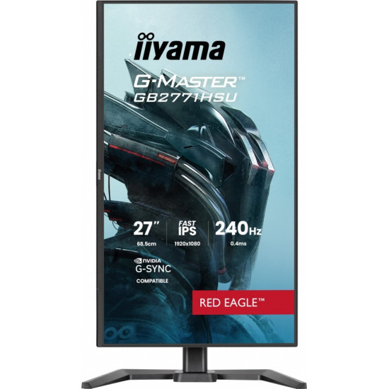 Monitor 27 cali GB2771HSU-B1 0.4ms,Fast IPS, HAS (150) PIVOT,        1xUSB 3.2, 1xUSB C, 240Hz, DP, 2xHDMI,Adaptive G-SYNC-1920x1080@48-240Hz DP Only