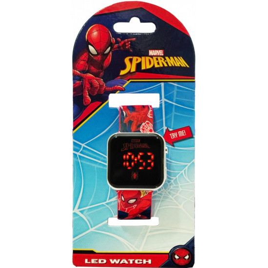 Zegarek LED z kalendarzem Spiderman 