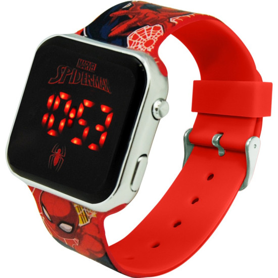 Zegarek LED z kalendarzem Spiderman 