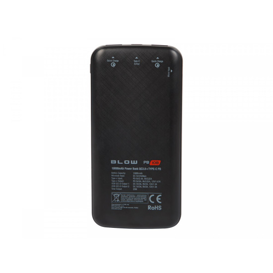 PowerBank 20WPB10B QC 20W 10000mAh Czarny 