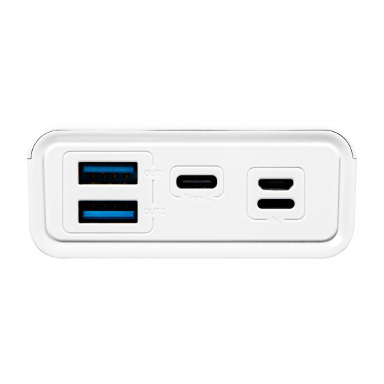 PowerBank PB20E QC+PD 20W 20000mAh+lightning Biały 