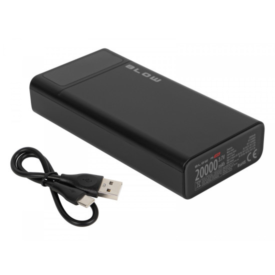 PowerBank PB20E QC+PD 20W 20000mAh+lightning Czarny 