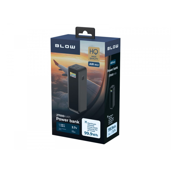 PowerBank AIR99.9 PD+QC 140W 27000mAh Czarny 