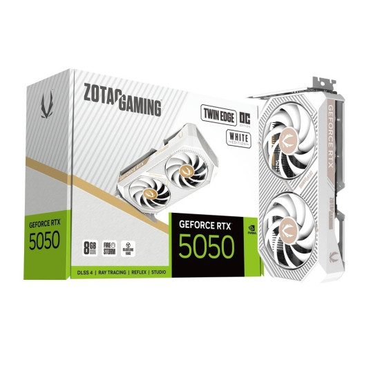 Karta graficzna GeForce RTX 5050 TWIN EDGE OC 8GB GDDR6 128bit 3DP/HDMI biała