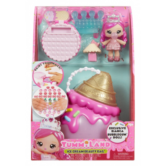 Lalka Yummiland Beauty Bag + Lip Gloss, Ice Cream 