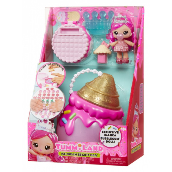 Lalka Yummiland Beauty Bag + Lip Gloss, Ice Cream 