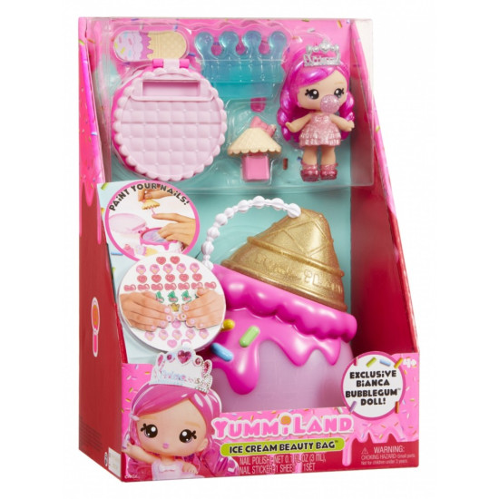 Lalka Yummiland Beauty Bag + Lip Gloss, Ice Cream 