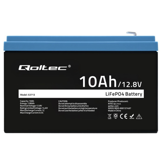 Akumulator LiFePO4 litowo-żelazowo-fosforanowy | 12.8V | 10Ah |  128Wh | BMS 