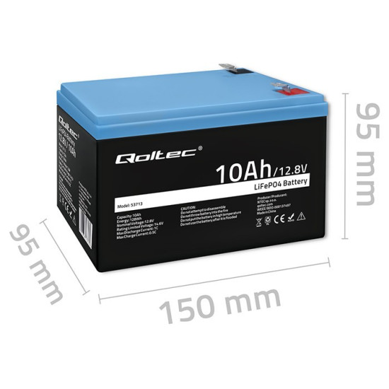 Akumulator LiFePO4 litowo-żelazowo-fosforanowy | 12.8V | 10Ah |  128Wh | BMS 