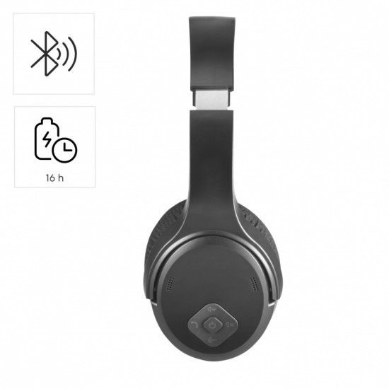 Słuchawki nauszne bezprzewodowe TV czarne 
