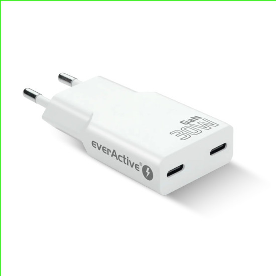 Ładowarka sieciowa SUPER SLIM QC 4+ 30W 2XUSB-C biała SC-385Q