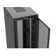 Szafa instalacyjna rack stojąca 19 cali 47U 800x1200 czarna drzwi perforowane LCD (flat pack) V2 