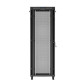 Szafa instalacyjna rack stojąca 19 cali 47U 800x1200 czarna drzwi perforowane LCD (flat pack) V2 