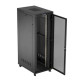 Szafa instalacyjna rack stojąca 19 cali 47U 800x1200 czarna drzwi perforowane LCD (flat pack) V2 
