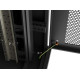 Szafa instalacyjna rack stojąca 19 cali 47U 800x1200 czarna drzwi perforowane LCD (flat pack) V2 