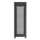 Szafa instalacyjna rack stojąca 19 cali 47U 800x1200 czarna drzwi perforowane LCD (flat pack) V2 
